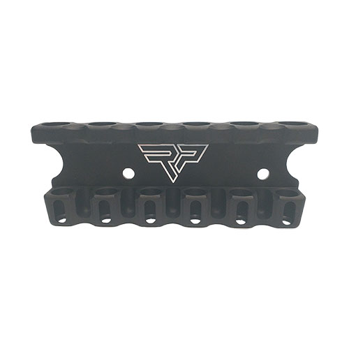 Der M-LOK Cartridge Quiver hält sechs .410 Patronen sicher bereit, ist aus robustem Aluminium gefertigt und bietet eine zuverlässige O-Ring Halterung für schnelles Nachladen.